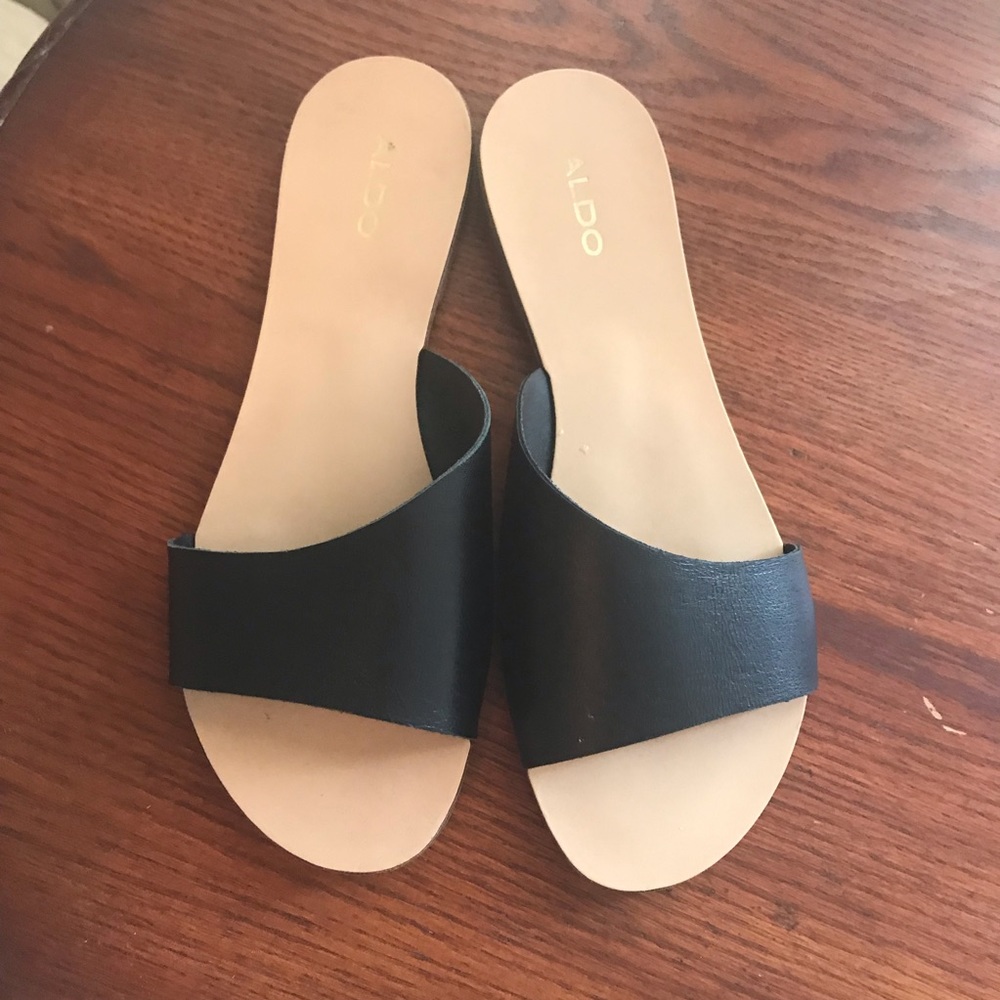 ALDO Black Slide Sandals